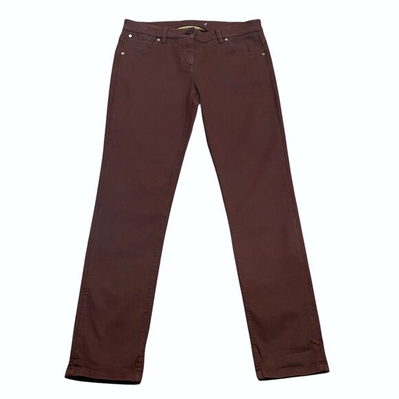 Brunello Cucinelli Womens Slim Fit Jeans 6 US Brown Low Rise Stretchy Luxury - Picture 1 of 11